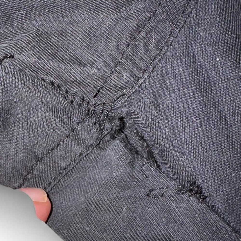 Saks Fifth Avenue Black Silk Cotton Blend Cargo Pants Utility Size 8 Womens Y2K - Picture 7 of 8